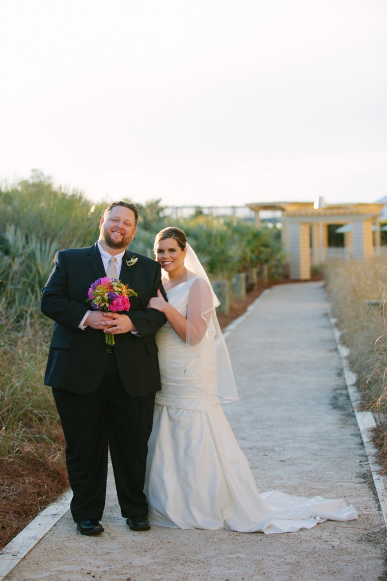 Intimate Colorful Wedding At Watercolor Resort via TheELD.com