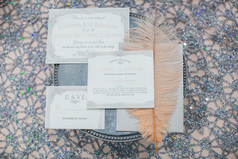 Pink & Silver Great Gatsby Wedding Ideas via TheELD.com