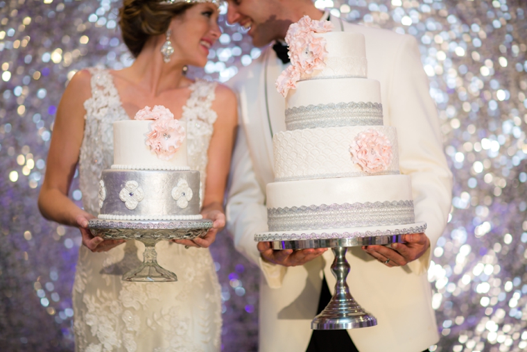 Pink & Silver Great Gatsby Wedding Ideas via TheELD.com