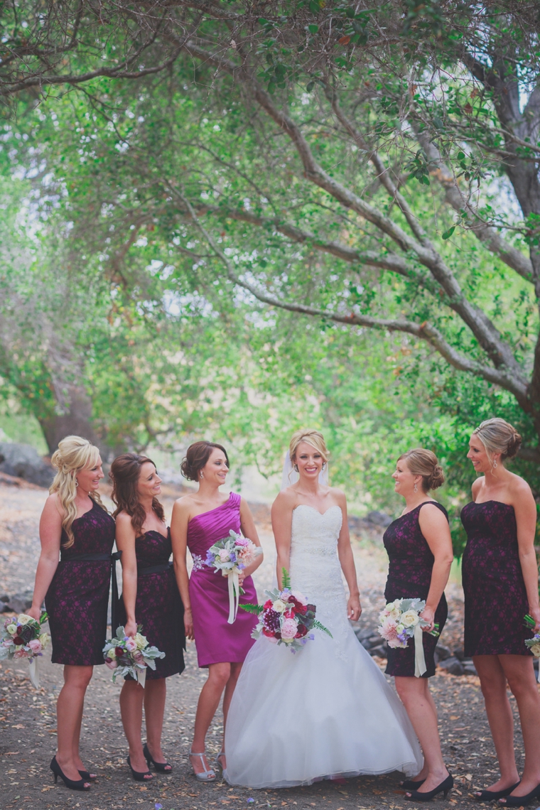 A Plum & Fuchsia California Vineyard Wedding via TheELD.com