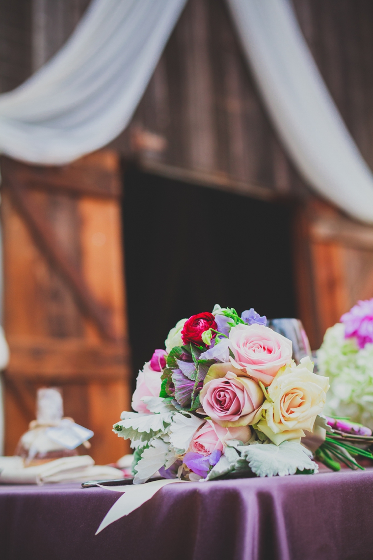 A Plum & Fuchsia California Vineyard Wedding via TheELD.com