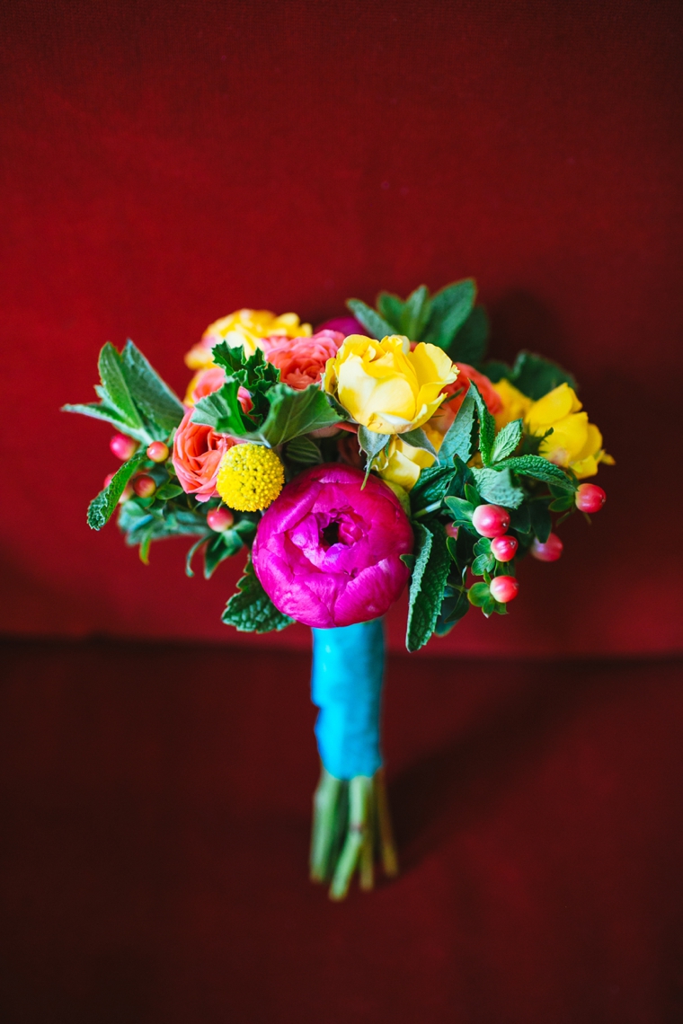 A Polka Dot Inspired Colorful Wedding via TheELD.com