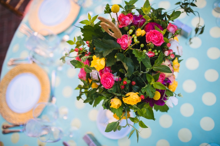 A Polka Dot Inspired Colorful Wedding via TheELD.com