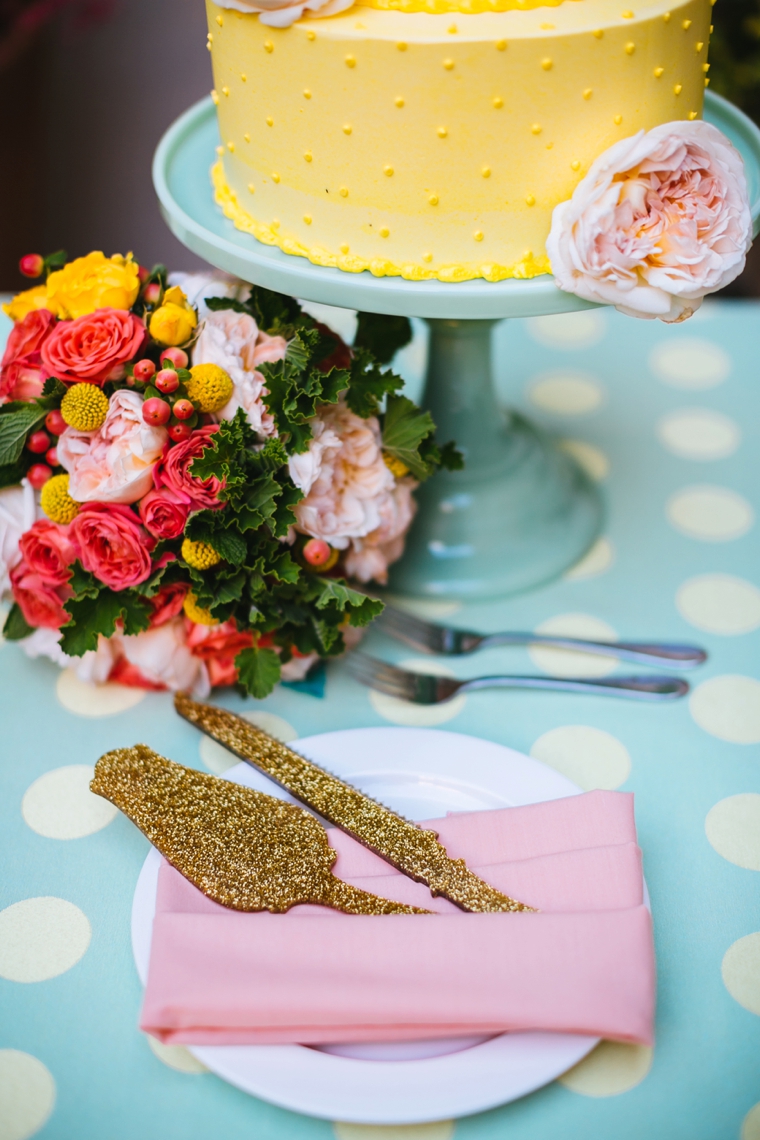 A Polka Dot Inspired Colorful Wedding via TheELD.com