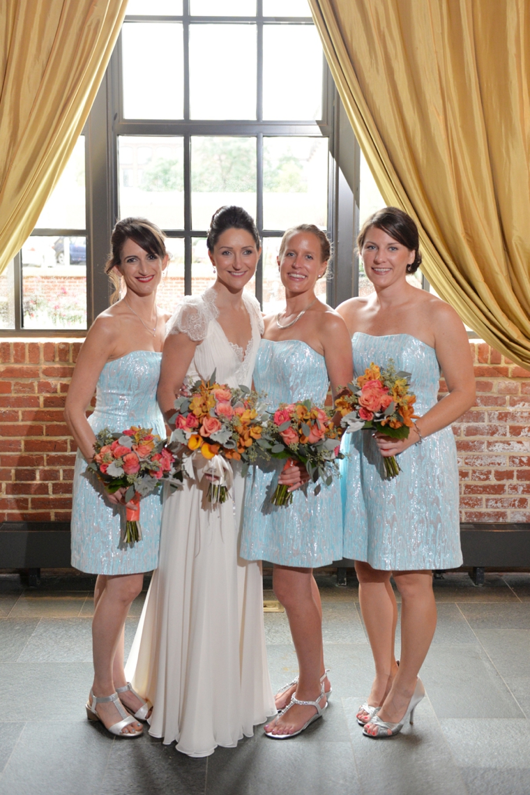 Eclectic Coral & Aqua Industrial Chic Wedding via TheELD.com