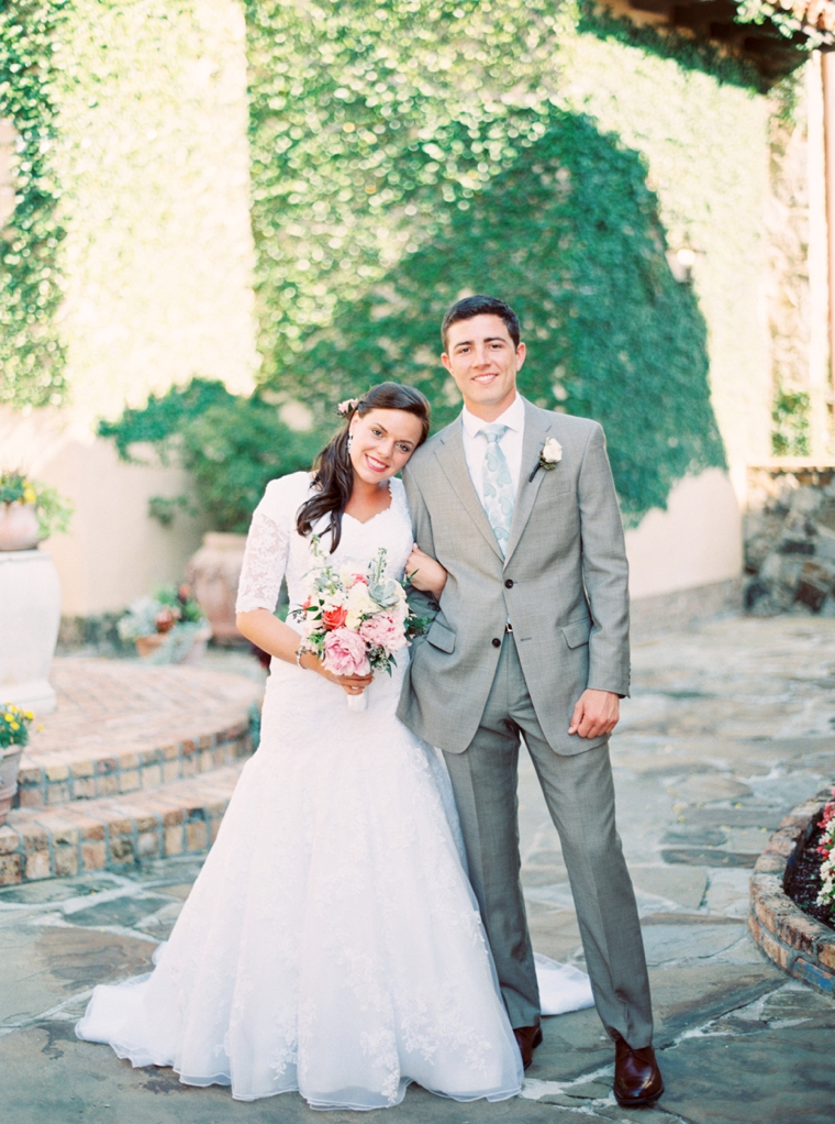 An Eclectic Mint and Pink Garden Wedding via TheELD.com