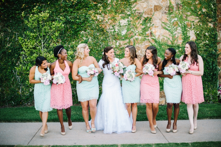 An Eclectic Mint and Pink Garden Wedding via TheELD.com