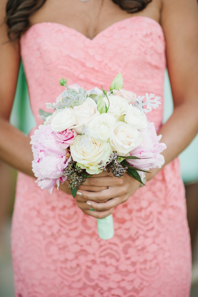An Eclectic Mint and Pink Garden Wedding via TheELD.com