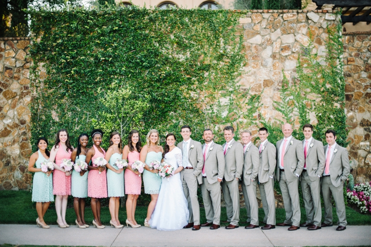 An Eclectic Mint and Pink Garden Wedding via TheELD.com