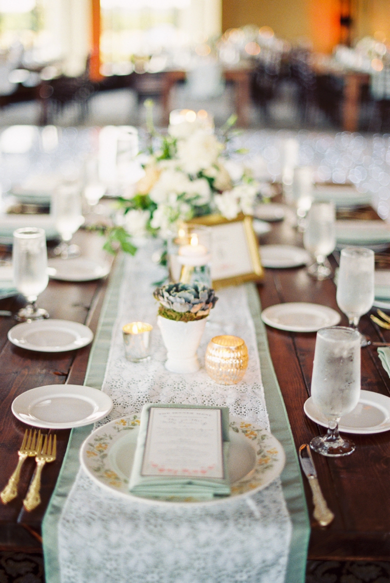 An Eclectic Mint and Pink Garden Wedding via TheELD.com