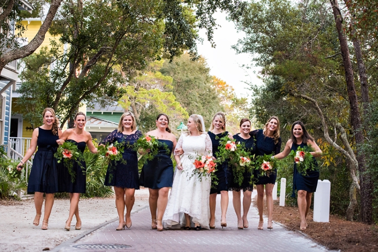 Natural Chic Navy and Orange Wedding via TheELD.com
