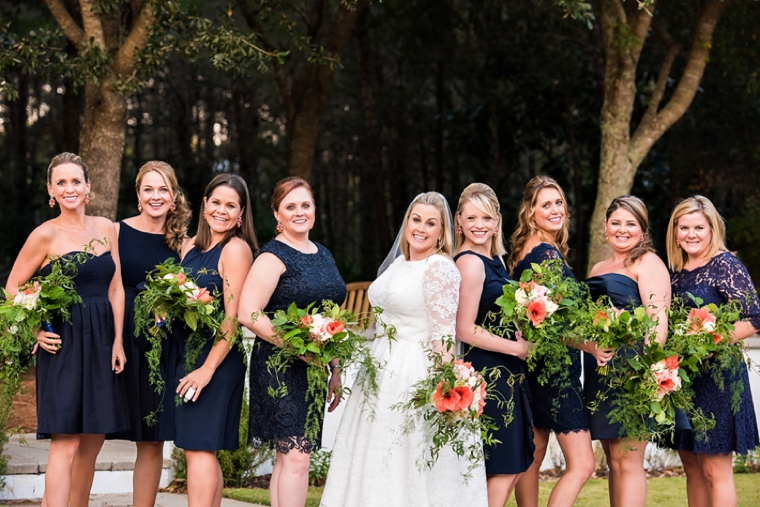 Natural Chic Navy and Orange Wedding via TheELD.com