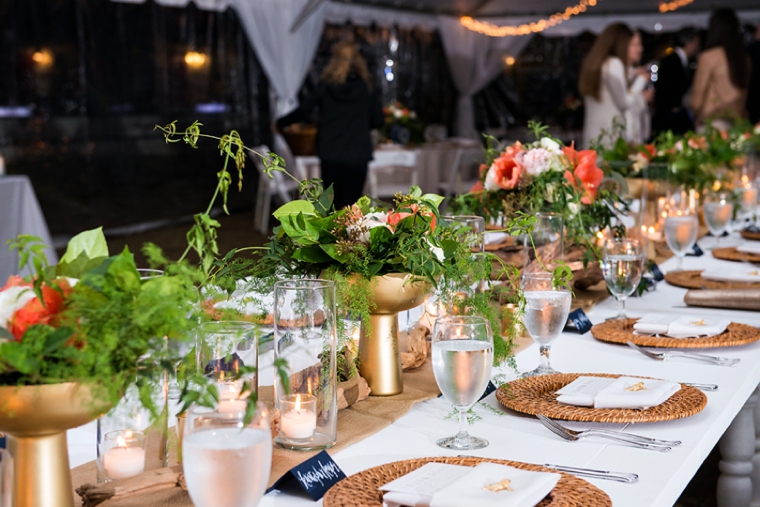 Natural Chic Navy and Orange Wedding via TheELD.com