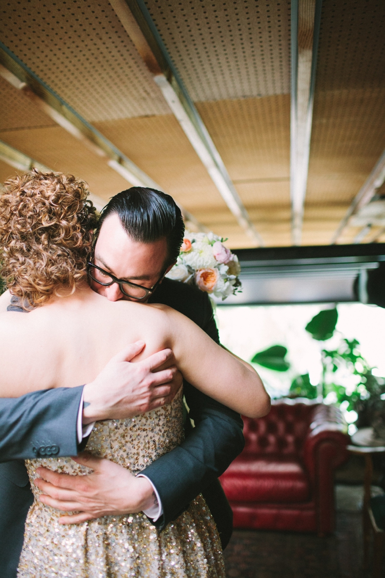 A Sparkly and Eclectic Smog Shoppe Wedding via TheELD.com