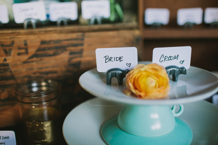 A Sparkly and Eclectic Smog Shoppe Wedding via TheELD.com