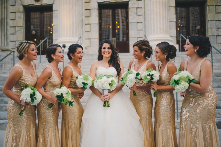 black and gold bridesmaid