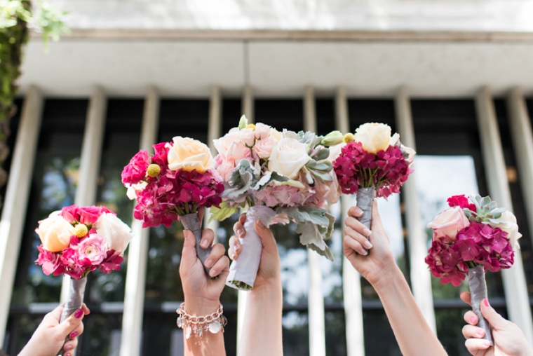 A Modern Pink Watercolor Wedding via TheELD.com