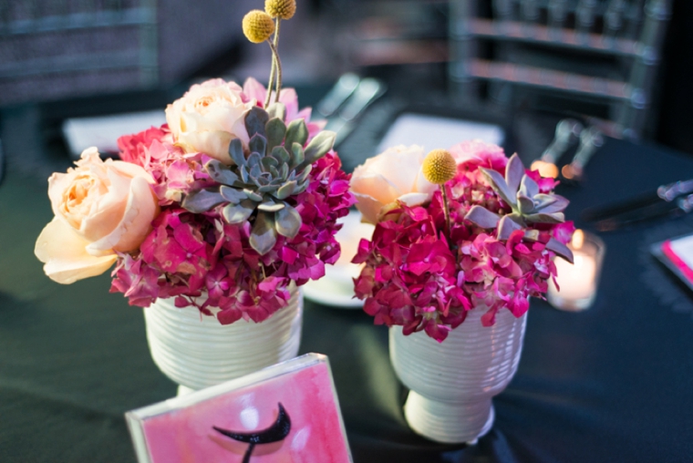 A Modern Pink Watercolor Wedding via TheELD.com