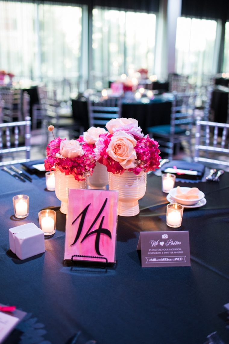 A Modern Pink Watercolor Wedding via TheELD.com