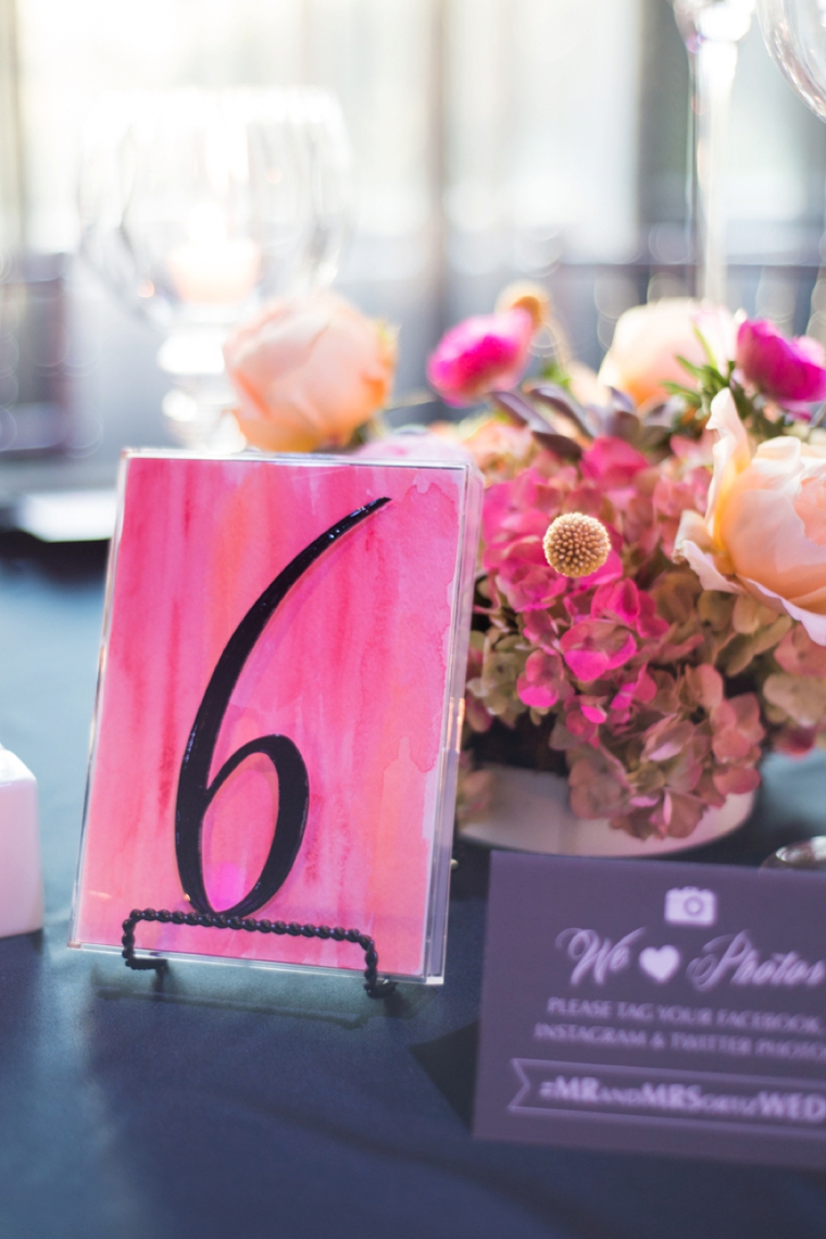 A Modern Pink Watercolor Wedding via TheELD.com