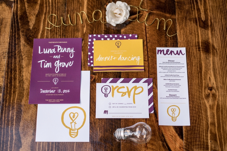 Eclectic Yellow, Plum & Marsala Wedding Ideas via TheELD.com