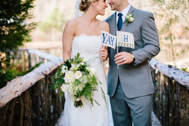 A Rustic Green and White Wedding via TheELD.com