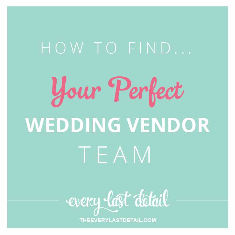 How To Find Your Perfect Wedding Vendor Team via TheELD.com