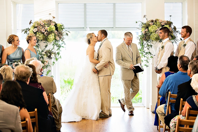 A Blush & Blue Rustic Elegant Wedding via TheELD.com