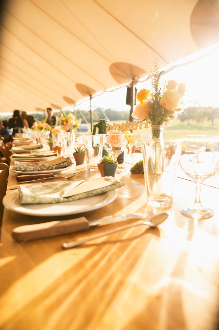 A Glamping Themed Yellow and Green Wedding via TheELD.com