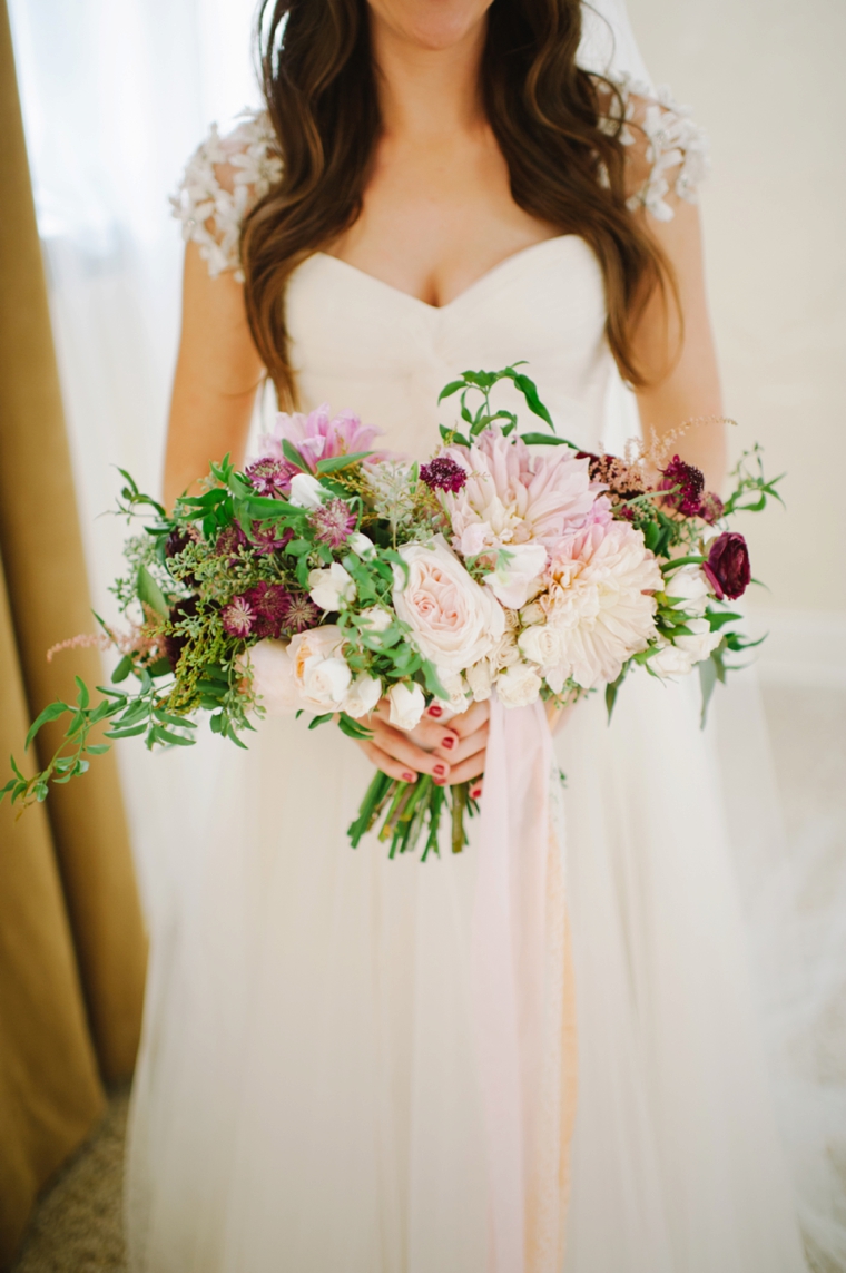 A Romantic Burgundy and Blush Wedding via TheELD.com