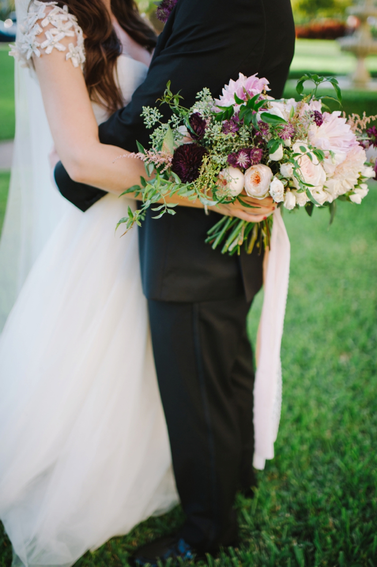 A Romantic Burgundy and Blush Wedding via TheELD.com