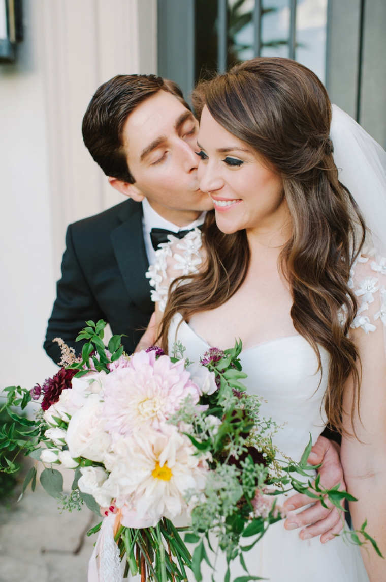 A Romantic Burgundy and Blush Wedding via TheELD.com