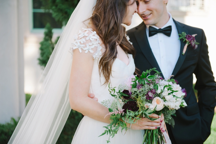 A Romantic Burgundy and Blush Wedding via TheELD.com