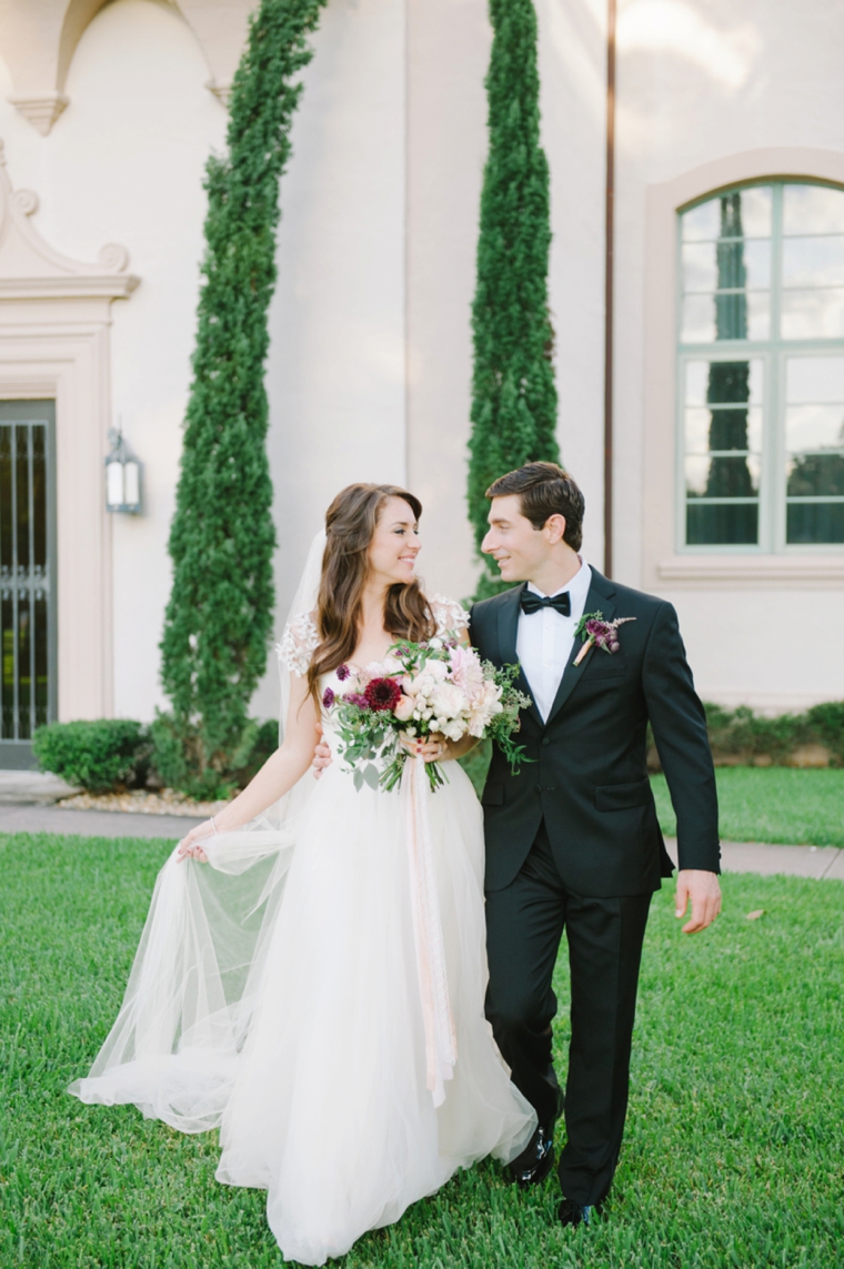 A Romantic Burgundy and Blush Wedding via TheELD.com