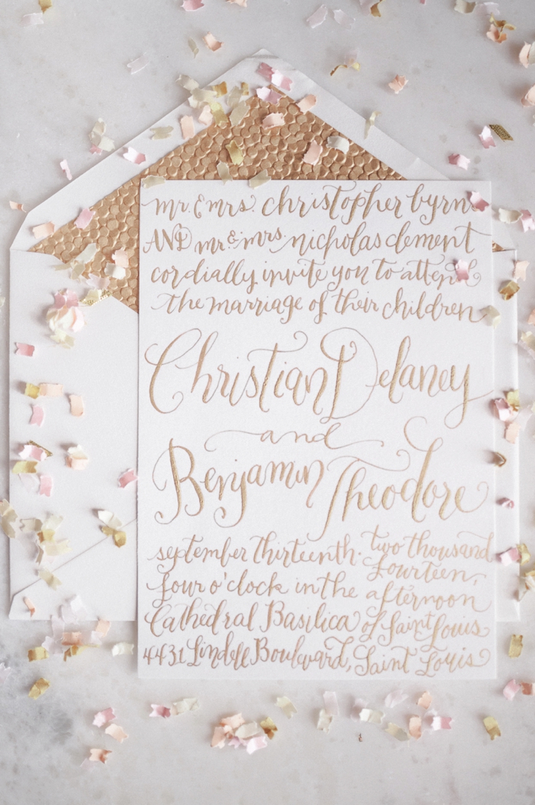 Blush and Gold Wedding Inspiration via TheELD.com