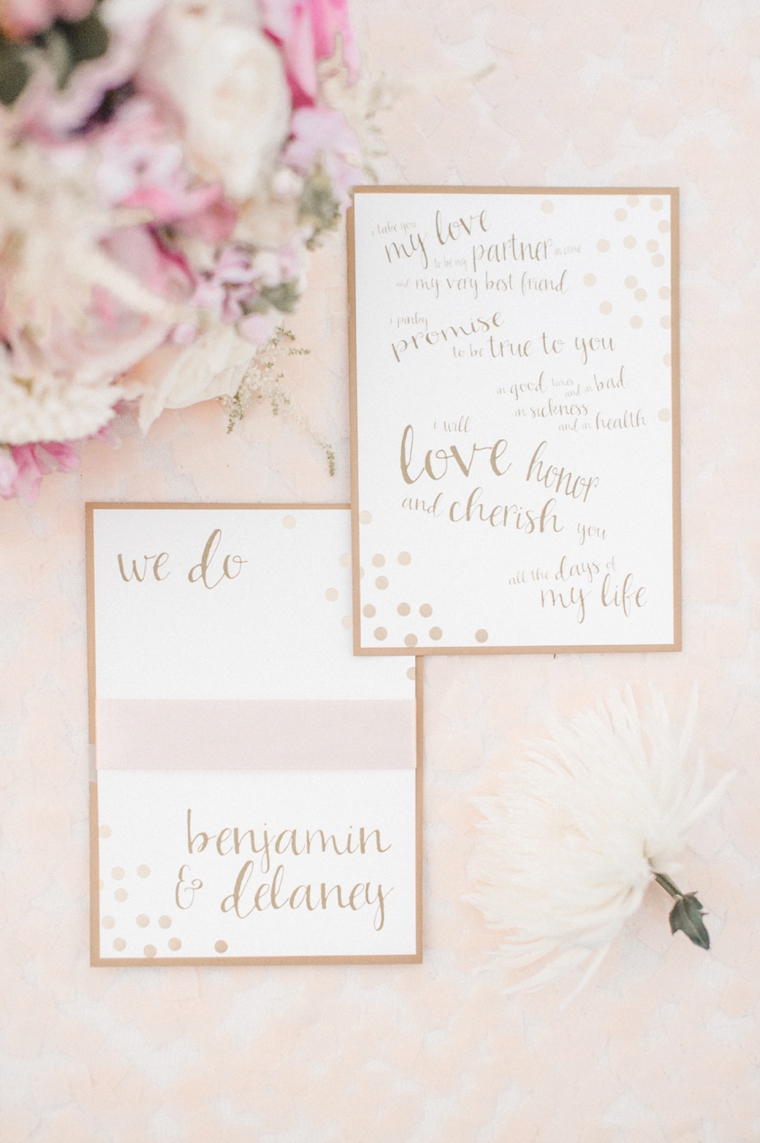 Blush and Gold Wedding Inspiration via TheELD.com