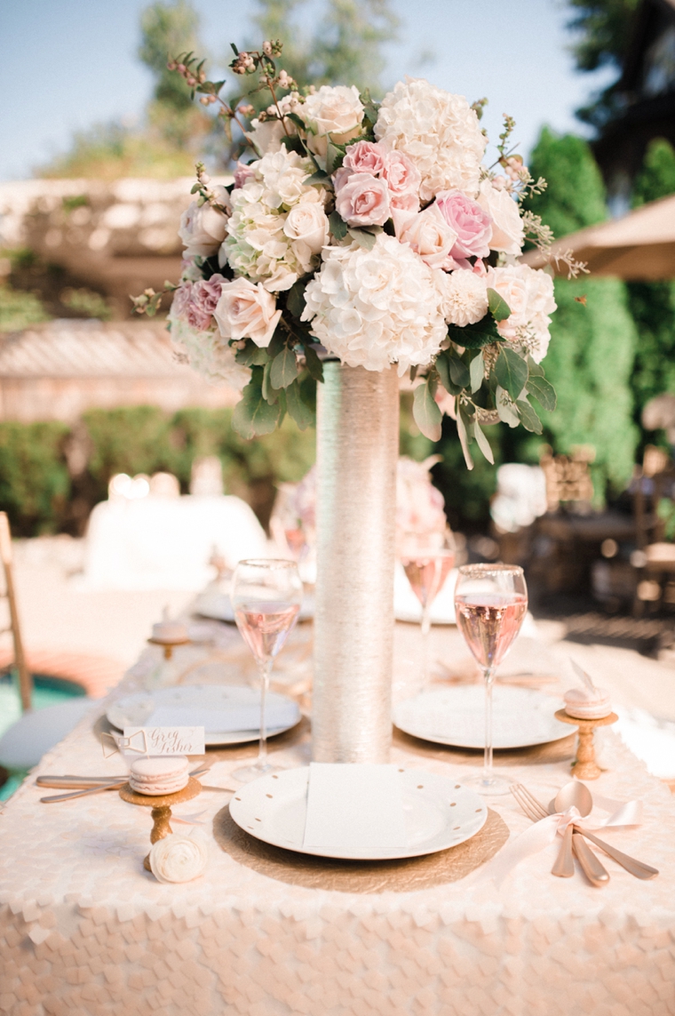 Blush and Gold Wedding Inspiration via TheELD.com