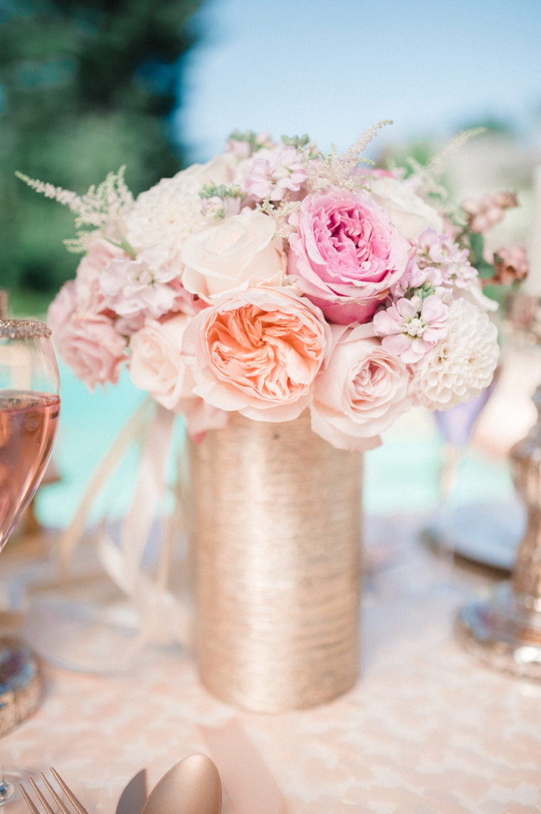 Blush and Gold Wedding Inspiration via TheELD.com