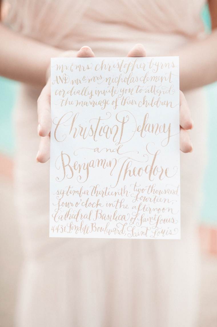 Blush and Gold Wedding Inspiration via TheELD.com