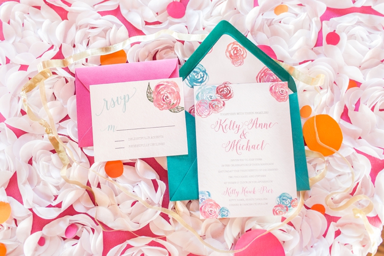 Bright, Bold Pink and Teal Wedding Ideas via TheELD.com