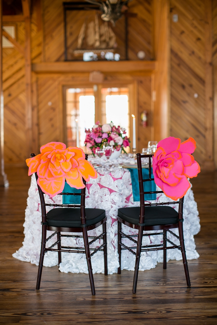 Bright, Bold Pink and Teal Wedding Ideas via TheELD.com