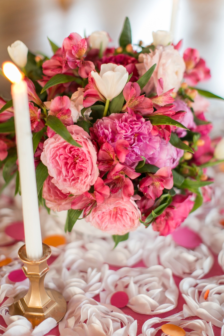 Bright, Bold Pink and Teal Wedding Ideas via TheELD.com