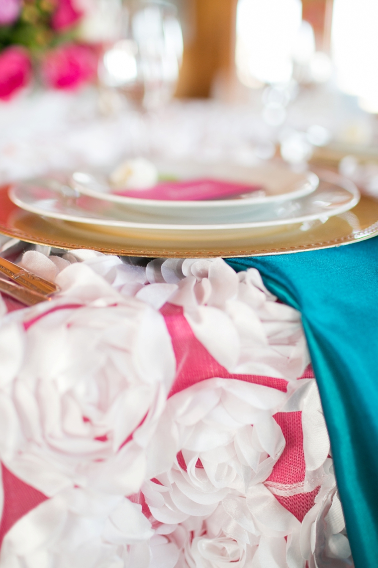 Bright, Bold Pink and Teal Wedding Ideas via TheELD.com