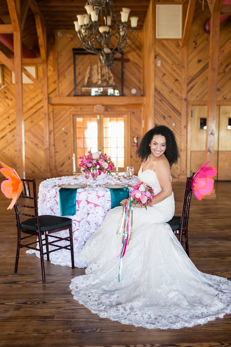 Bright, Bold Pink and Teal Wedding Ideas via TheELD.com