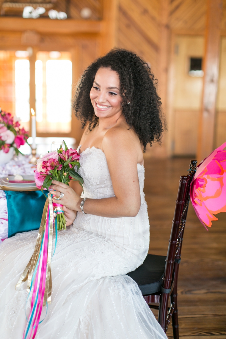 Bright, Bold Pink and Teal Wedding Ideas via TheELD.com