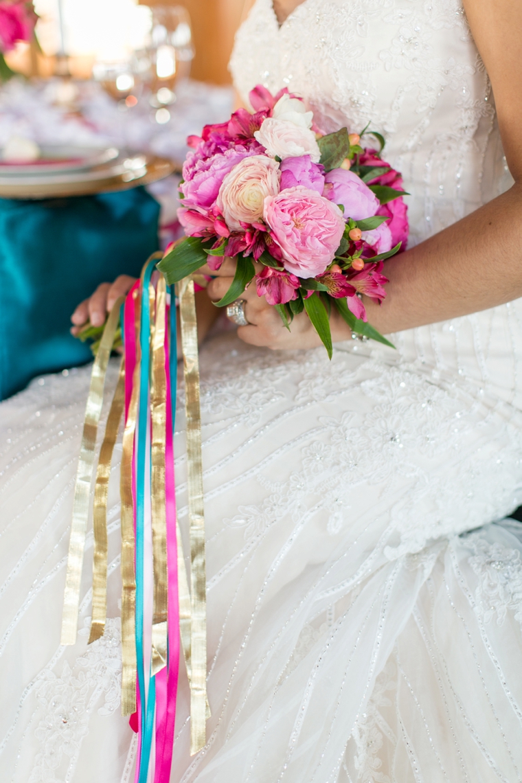 Bright, Bold Pink and Teal Wedding Ideas via TheELD.com