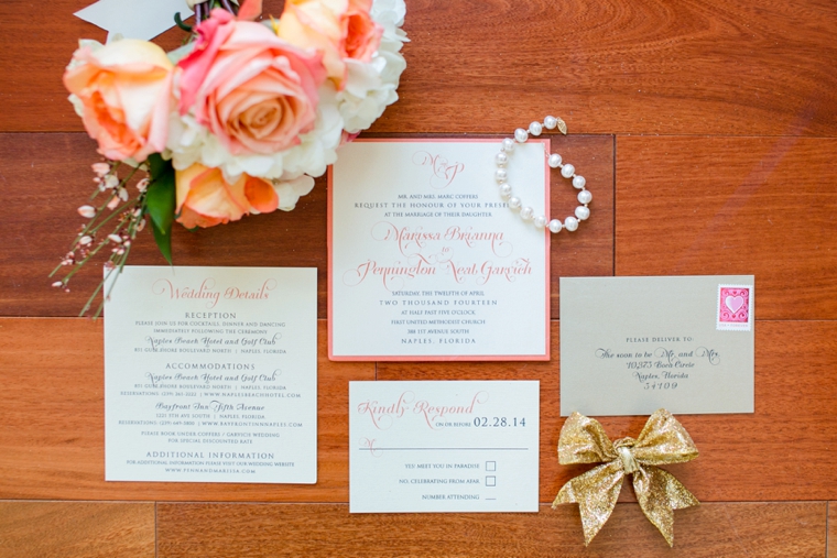 An Elegant Navy and Coral Wedding via TheELD.com