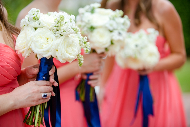 An Elegant Navy and Coral Wedding via TheELD.com