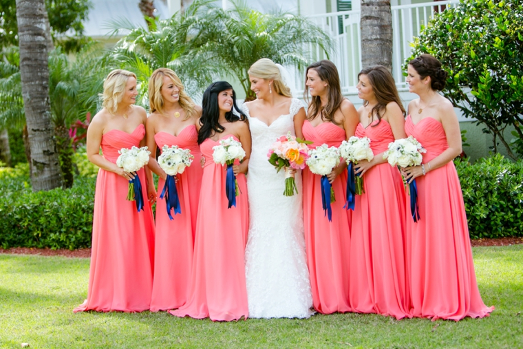 An Elegant Navy and Coral Wedding via TheELD.com