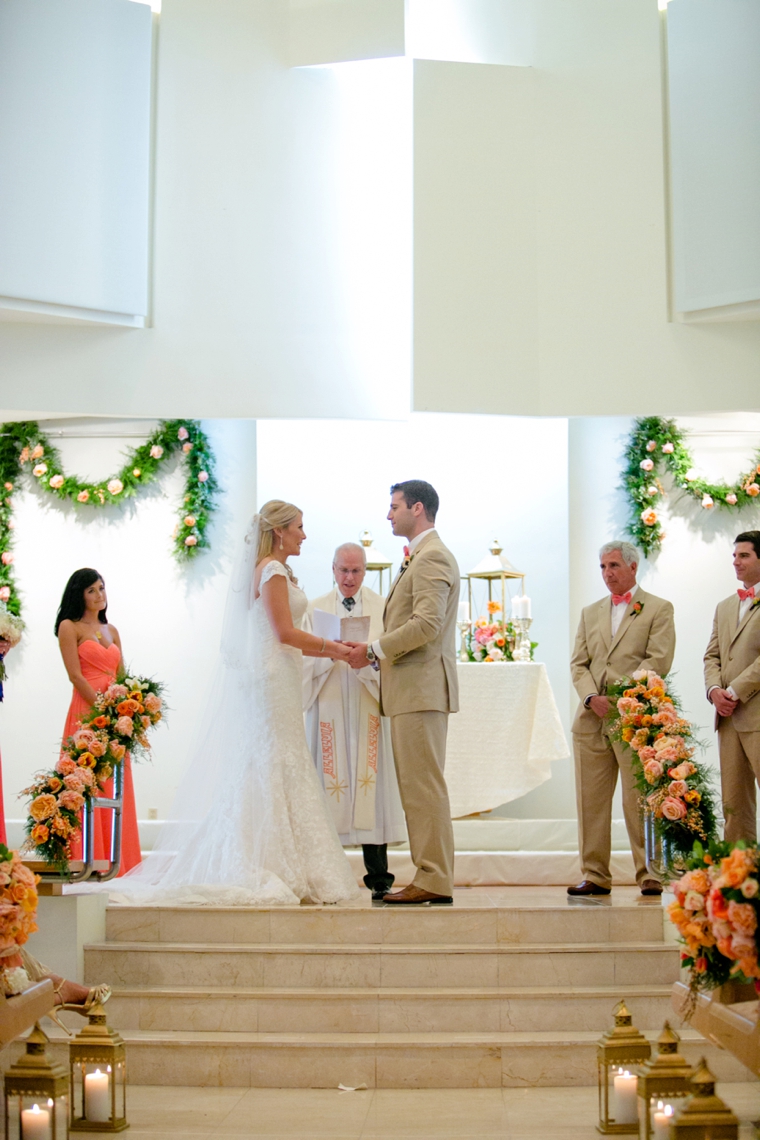 An Elegant Navy and Coral Wedding via TheELD.com